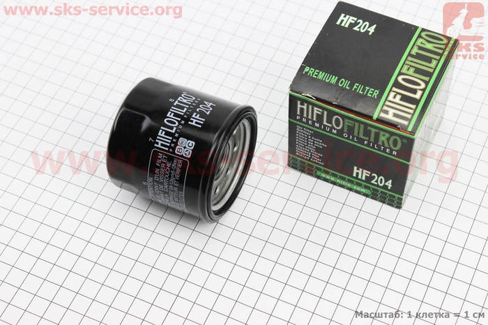 Фильтр масляный HF204 (M20X1,5) Honda CB/CBF 500/600/1000, Kawasaki ZX ...