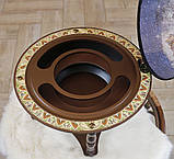 Глобус настільний бар на 4х ніжках Карта світу кремова сфера, 33 см, фото 4