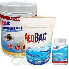 Комплект бактерій для септика NeoBac 600 г+NeoBac Антижир 750 г+NeoBac Start Booster 200 г