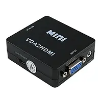 Конвертер адаптер с VGA на HDMI питание и аудио VGA2HDMI