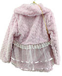 Дитяча хутряна шуба Туреччина 3, 5, 6 років для дівчинки із сумочкою рожевий (КДД5), фото 2