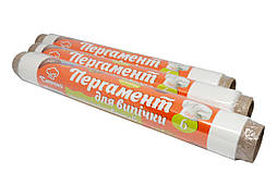 Пергамент для випікання білий силіконізований 6 на втулці (6 метрів * 28 см щільність 39 гр/м²) ТМ СМАЧНО