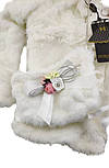 Дитяча хутряна шуба Туреччина 5, 6 років для дівчинки із сумочкою біла (КДД4), фото 3