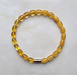 Браслет 100% натуральний бурштин бочонок вага 5,2г, фото 6