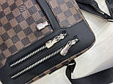 Сумка на плече чоловіча Louis Vuitton LV чорна, фото 8
