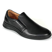 Черные мужские туфли кожаные на резинке весна осень Мида 111472(16) размер 43