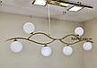 Бронзова люстра "Хвиля" на 6 ламп (909-8078-6 BRZ+WH), фото 6
