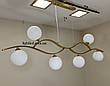 Бронзова люстра "Хвиля" на 6 ламп (909-8078-6 BRZ+WH), фото 8