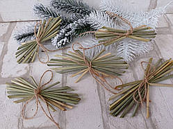 Банти з пшеничної соломи, прикраса на Різдво, 9-16 см, 5 шт\уп