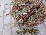 Банти з пшеничної соломи, прикраса на Різдво, 9-16 см, 5 шт\уп, фото 3
