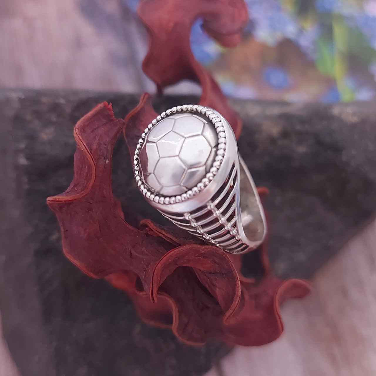 Кільце Футбольний м'яч, футбол.