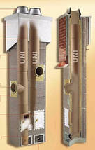 Комплект керамічного димоходу Schiedel UNI двотяговий без вентиляції 140 мм+140 мм 11 м, фото 3