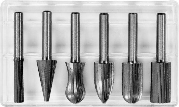 Набір фрез різної форми по металу YATO, для дрилі, з шпінделем Ø= 6 мм, 6 шт. YT-61711, фото 2