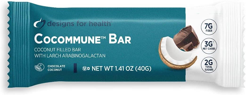 Designs for Health Cocommune Bar / Поживні батончики з кокосом 40 г *12 шт.