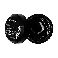 ГЕЛЬ-КРАСКА БЕЗ ЛИПКОГО СЛОЯ KOMILFO NO WIPE GEL PAINT BLACK 001 (ЧЕРНАЯ), 5 МЛ