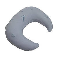 Подушка для беременных Twins Moon материал трикотаж, наполнитель холлофайбер + аеропух, 60х68х18 см., серая