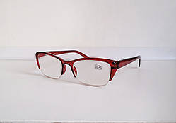 Окуляри жіночі для зору, з діоптріями, коригувальні з білою лінзою +3,75