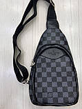 Сумка на плече чоловіча Louis Vuitton LV чорна, фото 3