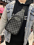 Сумка на плече чоловіча Louis Vuitton LV чорна, фото 5