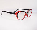 Окуляри жіночі для зору, з діоптріями, коригувальні з білою лінзою +3,50, фото 2