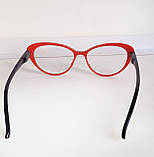 Окуляри жіночі для зору, з діоптріями, коригувальні з білою лінзою +3,50, фото 6