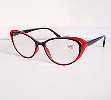 Окуляри жіночі для зору, з діоптріями, коригувальні з білою лінзою +3,50