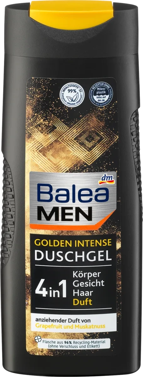 Чоловічий гель для душу 4 в 1 Balea Men (Golden intense) 300 мл