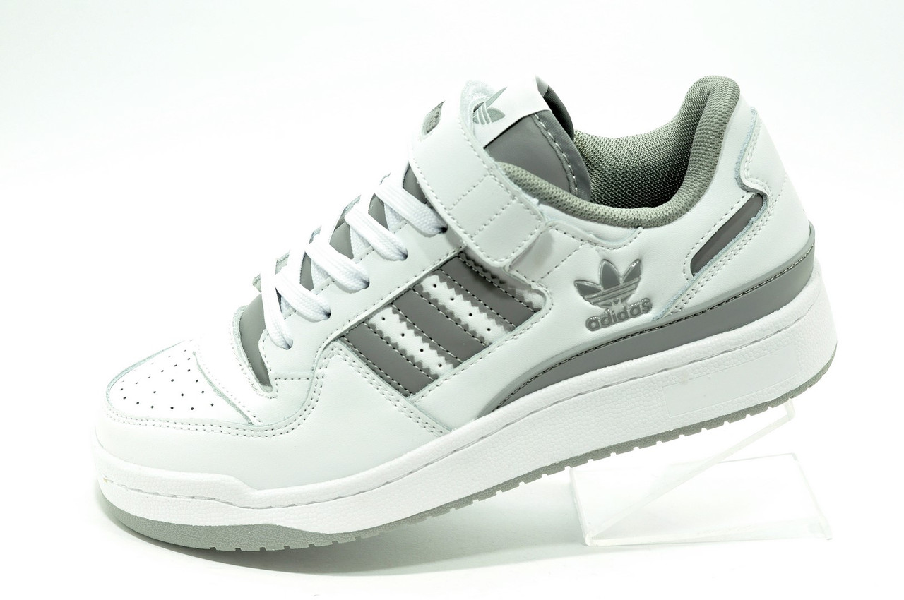 Білі кросівки кеди Adidas на липучці (Адідас) чоловічі 44р.
