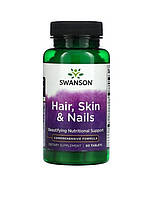 Волосы кожа ногти, Swanson skin nail hair 60 таблеток