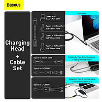 Блок живлення мережевий зарядний пристрій МЗП Baseus GaN2 Fast Charger 100W + Cable Type-C to Type-C 100W (1.5m), фото 7