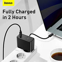 Блок живлення мережевий зарядний пристрій МЗП Baseus GaN2 Fast Charger 100W + Cable Type-C to Type-C 100W (1.5m), фото 11