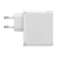 Блок живлення мережевий зарядний пристрій МЗП Baseus GaN2 Fast Charger 100W + Cable Type-C to Type-C 100W (1.5m), фото 4