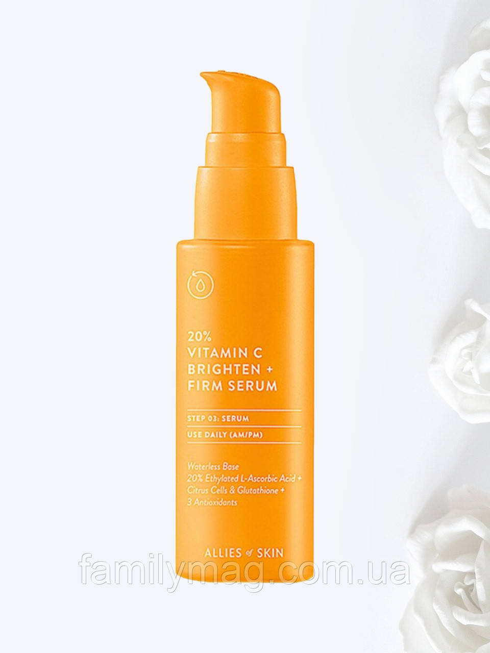 Сироватка з вітаміном С для обличчя 20% Vitamin C Brighten + Firm Serum Allies of Skin 30 мл