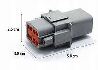 Влагостойкий автомобильный разъем Deutsch (DT) 8-пин.