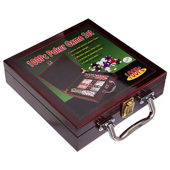 Набір для покера в дерев'яному кейсі SP-Sport IG-6641 100 фішок
