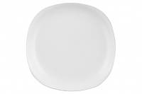 Тарелка мелкая керамическая белая ARDESTO, 27х27 см, Тарелка квадратная - Обеденная плоская тарелка