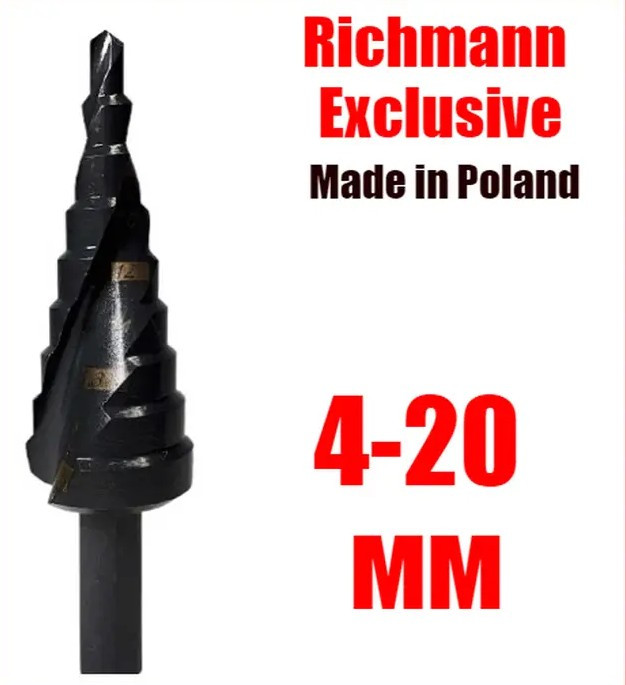 Ступінчасте свердло по металу 4-20мм ,Richmann,Польща