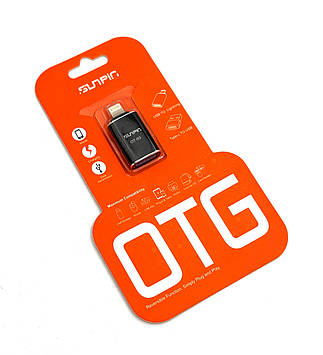 OTG перехідник SUNPIN OT-03 USB to Lightning Чорний