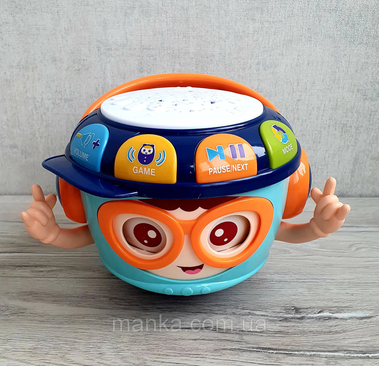 Музична іграшка YL 613 (18) БЛАКИТНА, звук, підсвічування, проєктор, неваляшка, в коробці, фото 1