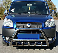 Передній захист кенгурятник WT003 (нерж) Fiat Doblo I 2000-2004