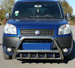 Кенгурятник WT003 (нерж) Fiat Doblo II 2005-