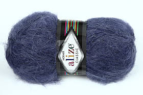 Пряжа (нитки) Мохер класик (mohair classic) 411 джинс меланж Alize 18C99