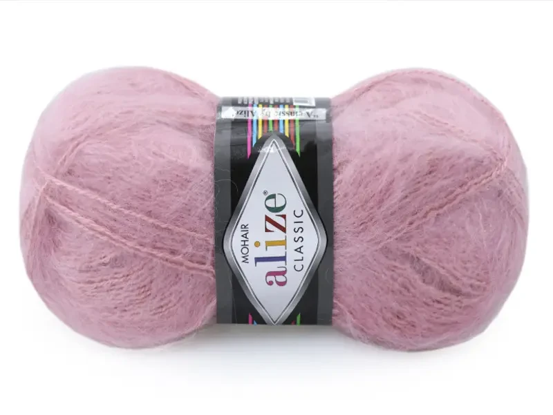 Пряжа (нитки) Мохер класик (mohair classic) 161 пудра Alize 18C97, фото 1