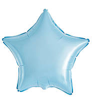 Воздушные шарики "Звезда", Испания, размер 45 см, цвет голубой сатин