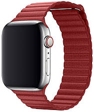 Ремінець Apple Watch 42/44mm Leather Loop Red