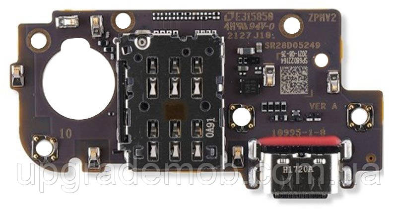 Шлейф Motorola XT2141 Edge 2021 з роз'ємом заряджання з роз'ємом Sim-карти плата заряджання оригінал, фото 1