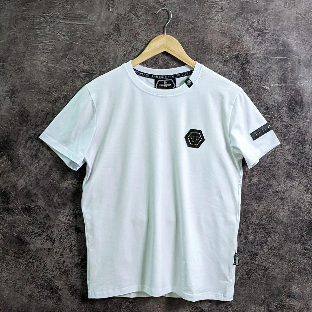 Чоловіча футболка Philipp Plein CK5178 біла S, XXL