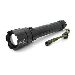 DR-ліхтар ручний Bailong BL-L-6-P90, 1LED P90, 50 W, 3 режими, ZOOM, 2х18650/12800 Black, IP44, кабель USB-