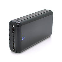 DR PowerBank Bix-30000mAh, Input:MicroUSB+Type-C, Output:4USB/Type-C/MicroUSB/Lightning, QC22.5W/PD20W, Black