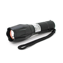 DR-ліхтар ручний CATA CT-8025, 1LED Cree XM-L T6, 10W, 5 режимів, ZOOM, 18650/3400 вбудований, Black, IP44,